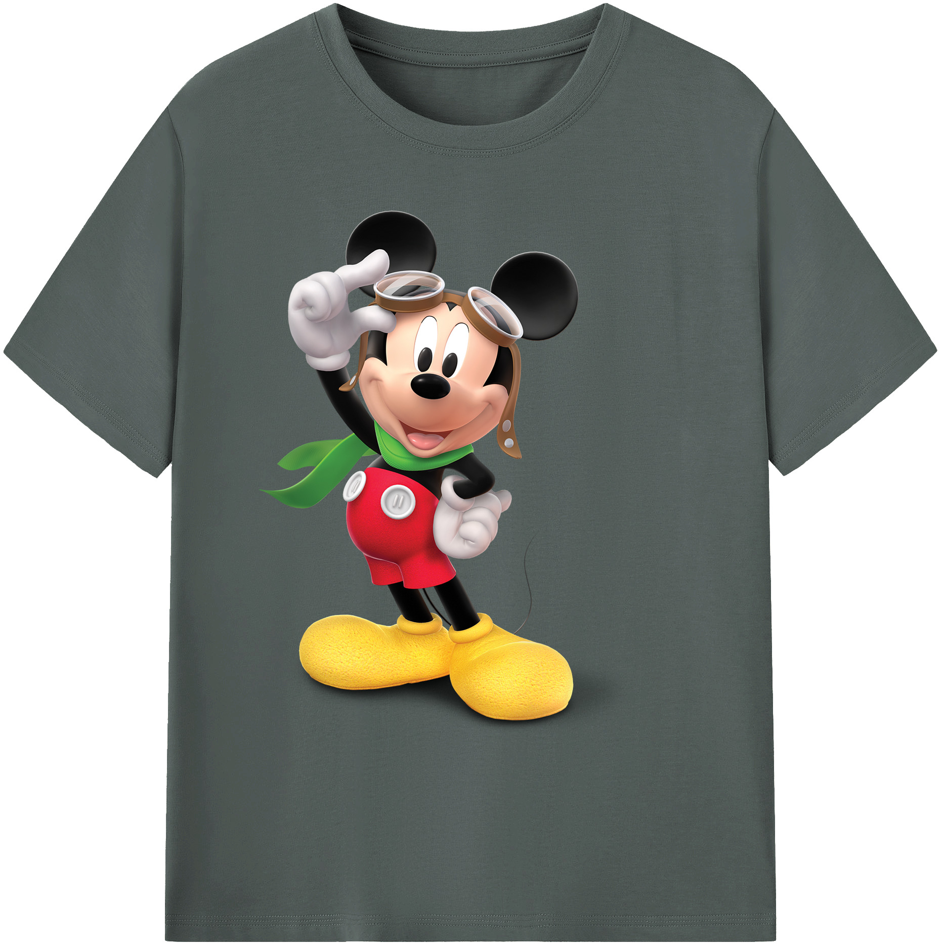 ミッキーマウス Mickey Mouse 綿100％ メンズ半袖Tシャツ｜肌触りやわらか＆通気性